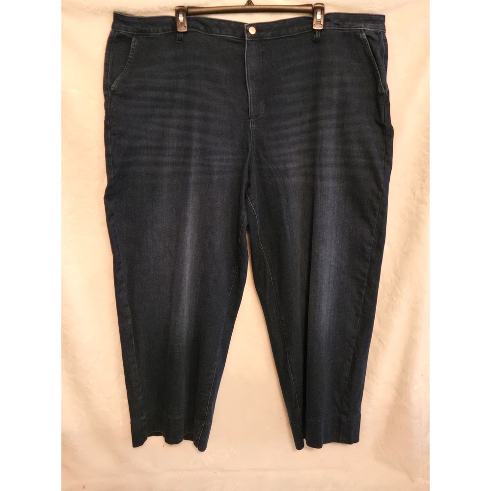 Sonoma Womens 30W High Rise Trouser‎ Jeans Dark Wash Super Stretch NEW